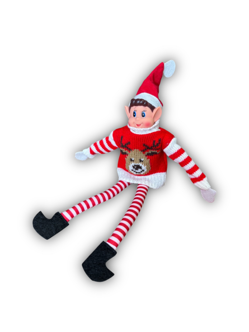Pull Lutin Farceur motif Renne de Noël