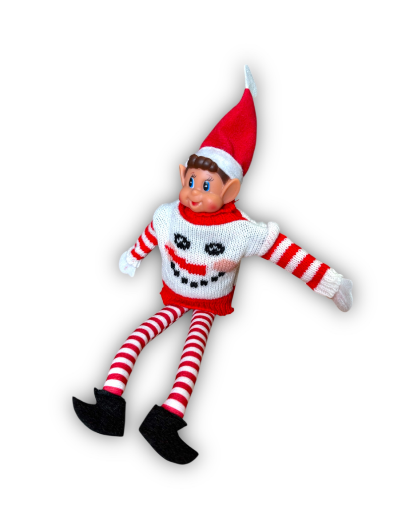 Pull Lutin Farceur motif Bonhomme de Neige