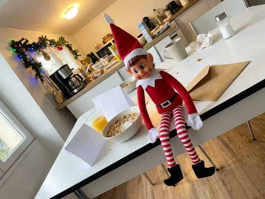 lettre du père noël annonçant l'arrivée du lutin farceur