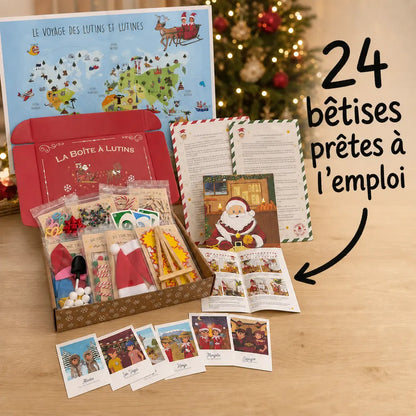 Les 24 bêtises prêtes à l'emploi dans la box complète Lutin Farceur