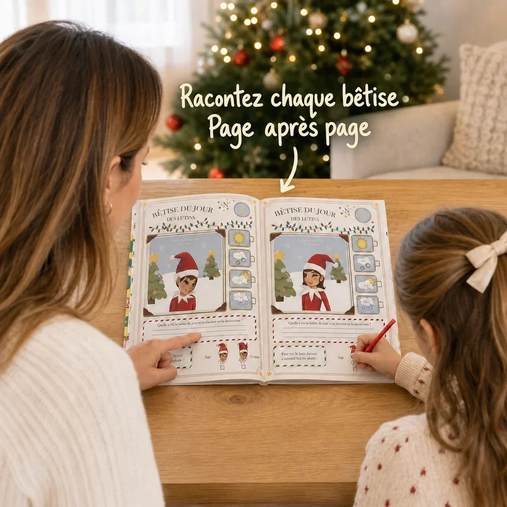 Raconter chaque bêtise du lutin page après page