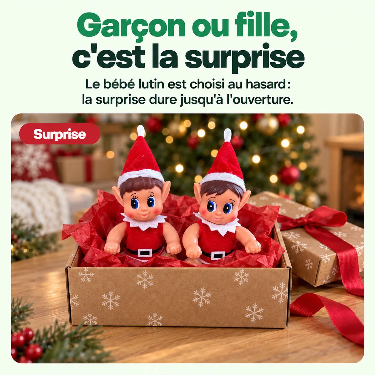 Bébé Lutin Farceur : Garçon ou fille, c'est la surprise
