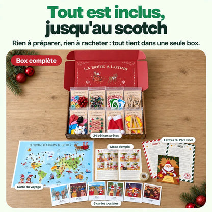 Box complète 24 bêtises Lutin Farceur : Tout est inclus, jusqu'au scotch