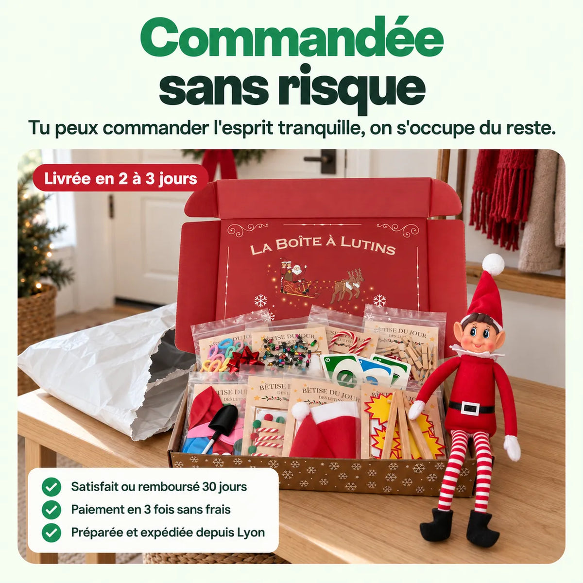 Box complète 24 bêtises Lutin Farceur : Commandée sans risque