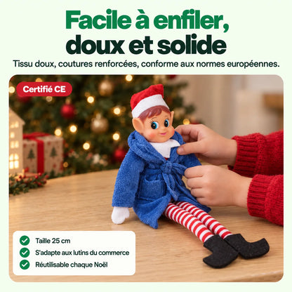 Costume Lutin Farceur Peignoir Bleu : Facile à enfiler, doux et solide