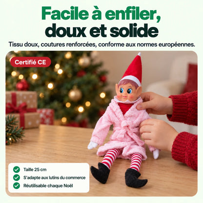 Costume Lutin Farceur Peignoir Rose : Facile à enfiler, doux et solide