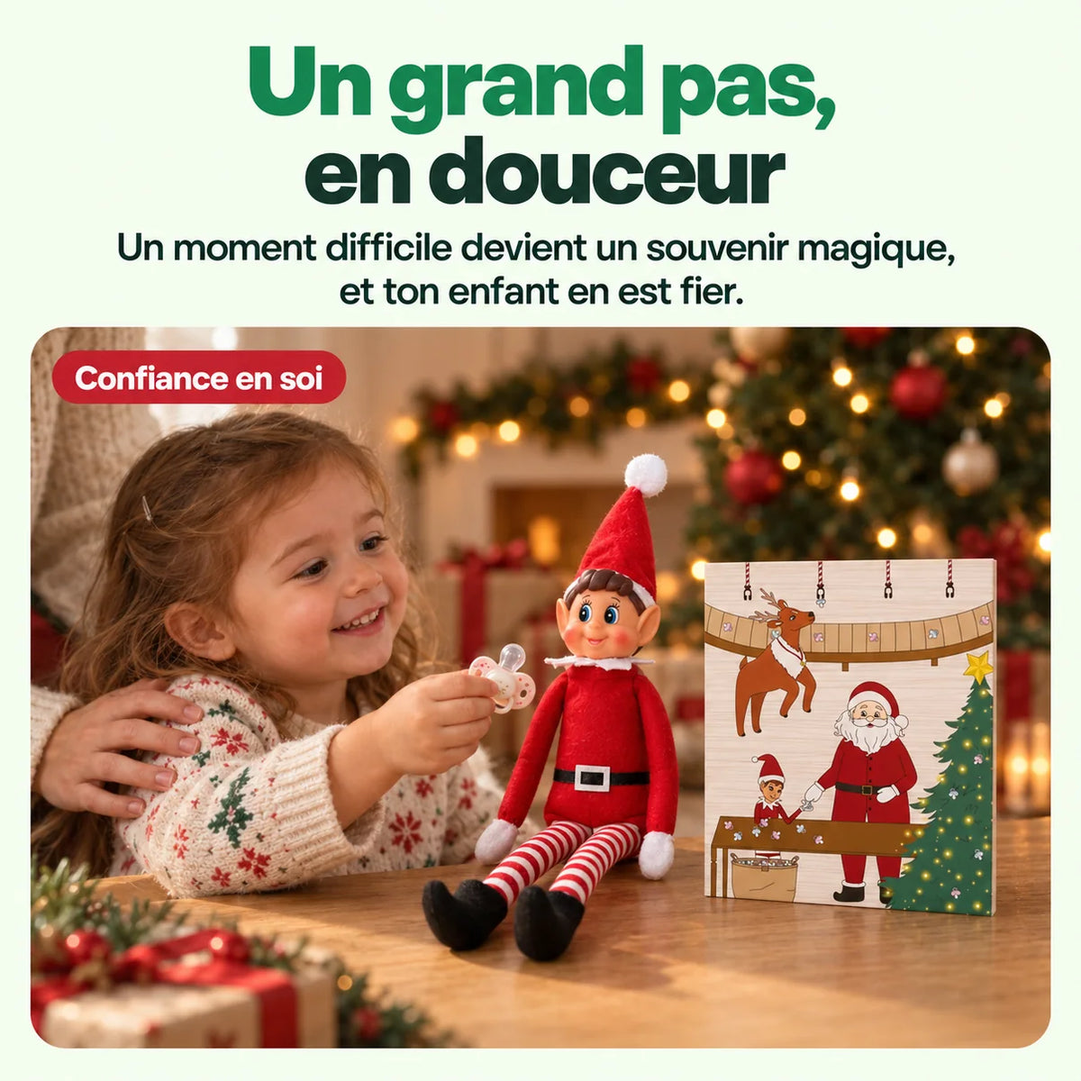 Mission magique tétine au Père Noël : Un grand pas, en douceur