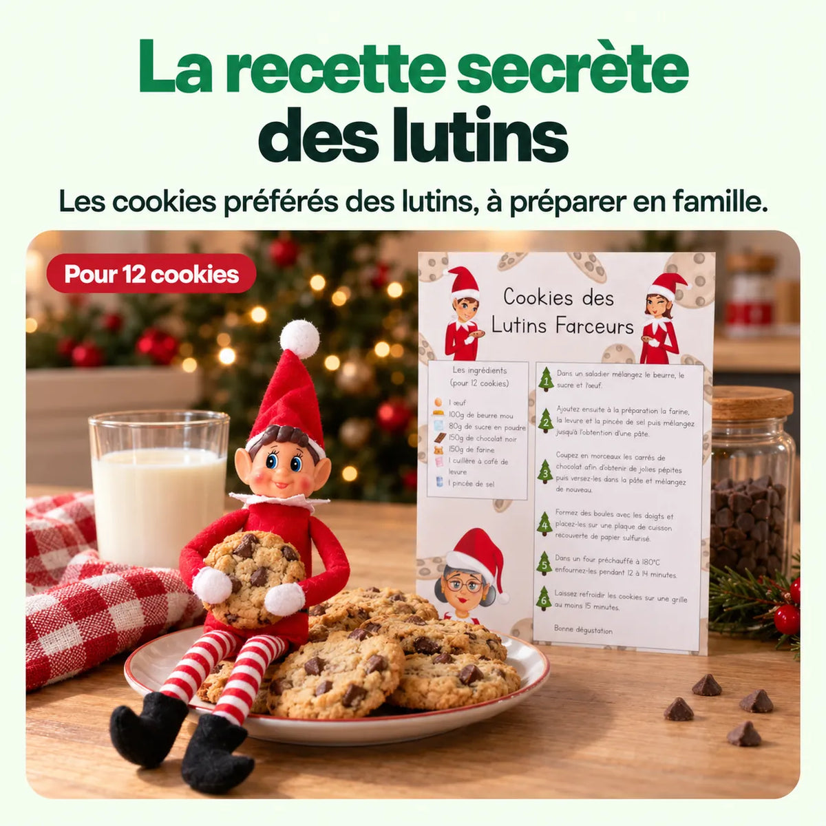 Recette Cookies du Lutin Farceur : La recette secrète des lutins