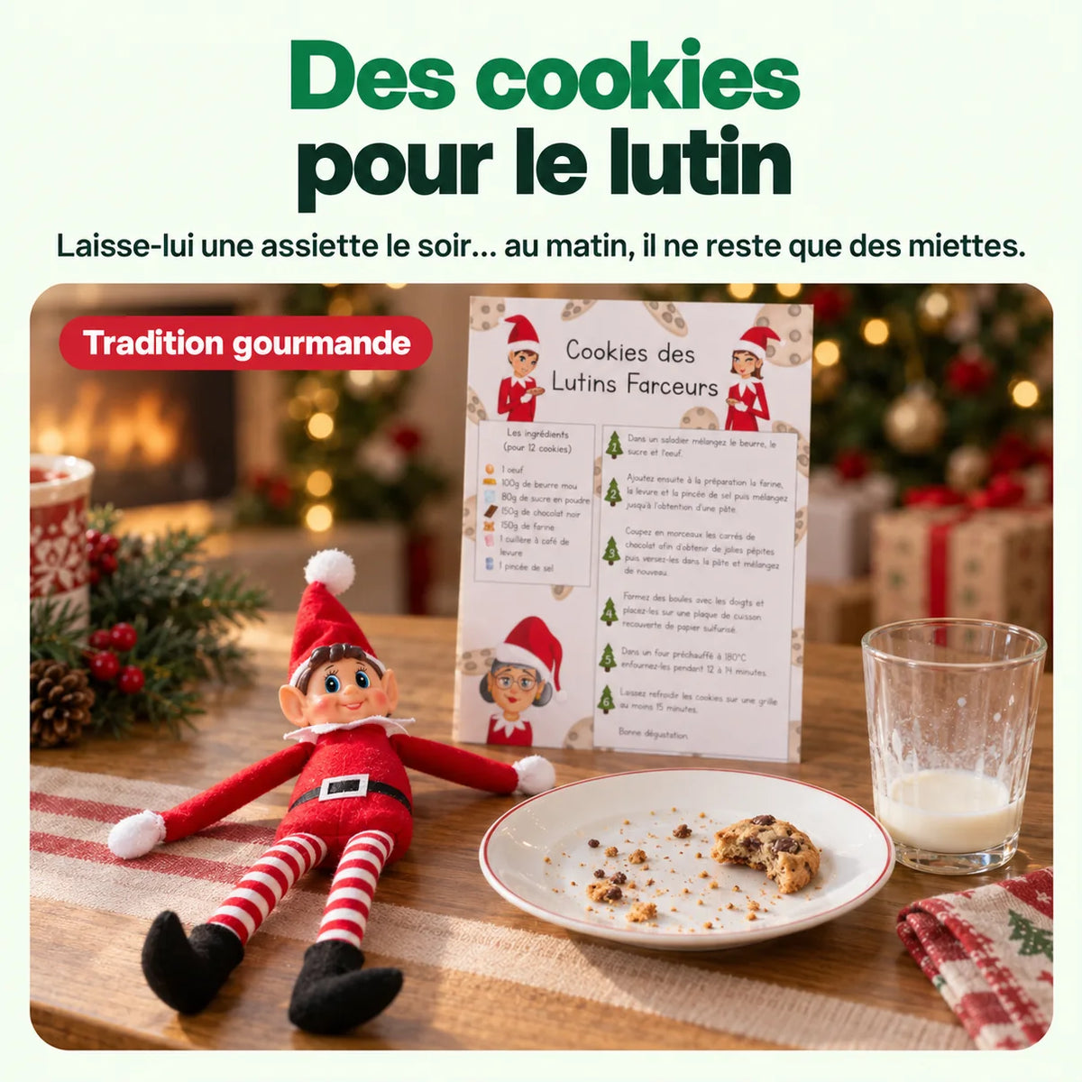 Recette Cookies du Lutin Farceur : Des cookies pour le lutin